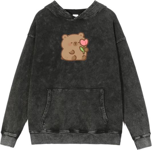 bear Oversize  Hoodie Washed gray 15