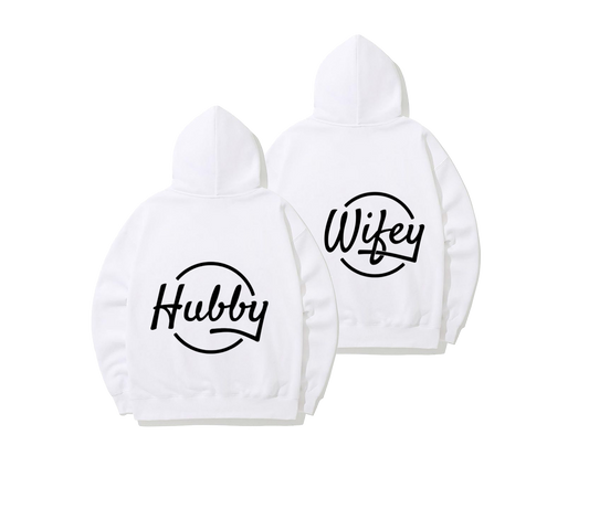VaIentine coupIe Oversize Hoodie Cables White Back 15