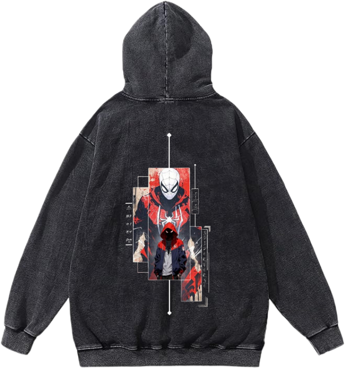 Spiderman One Size hoodie Washed Back 15