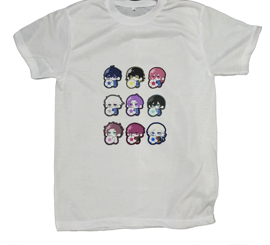 blue lock t- shirt fat White 15