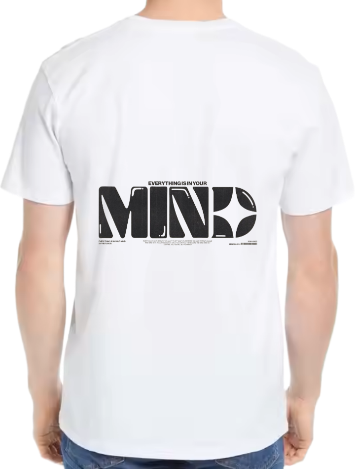 MIND t- shirt Over Size White Back 74