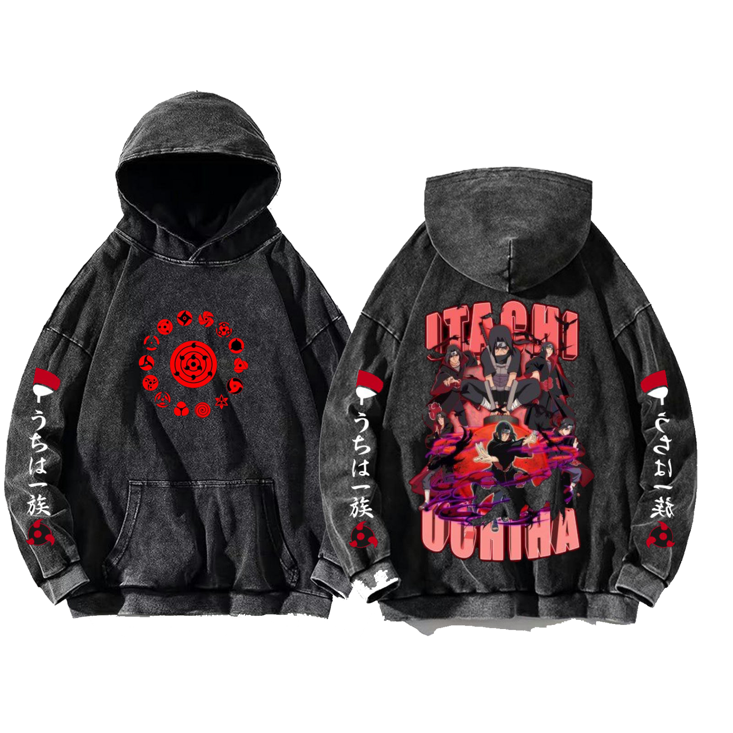 Naruto Shippuden One Size hoodie Washed Back 15