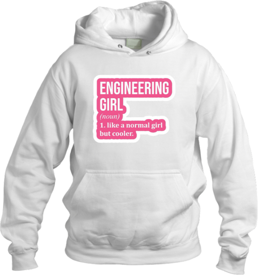 names One Size hoodie White Engineering Girl 15