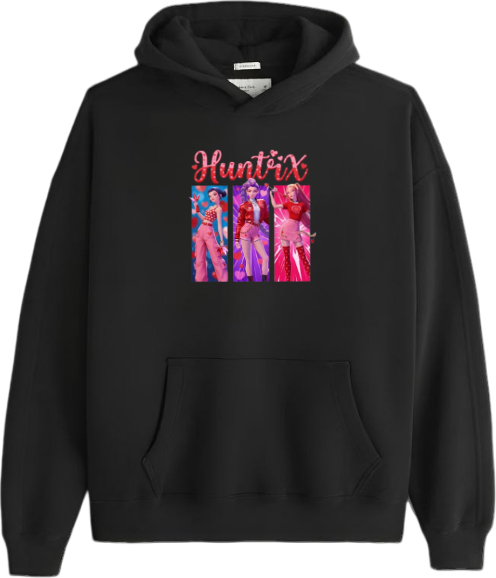 Hunterix kpop Oversize  Hoodie Black 15
