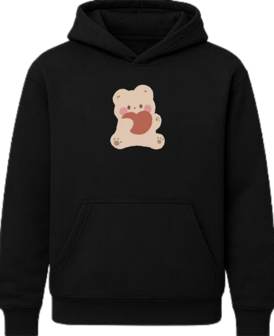 bear Oversize Hoodie Black 15
