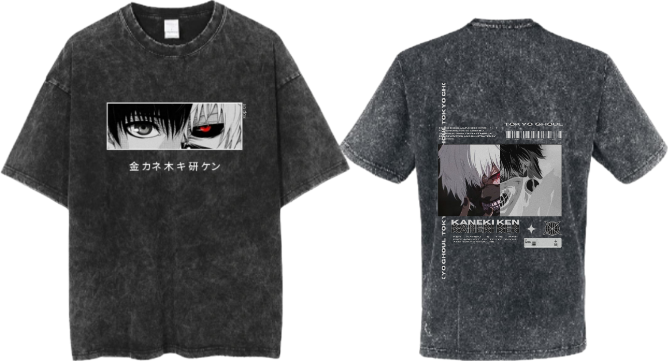 Tokyo ghoul t- shirt One Size Washed Back 15