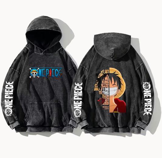 one piece One Size hoodie Washed Back 15
