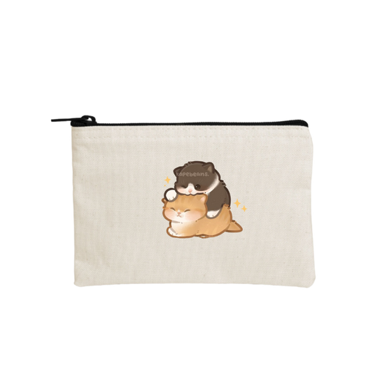 cat wallet pencil case Beige 15