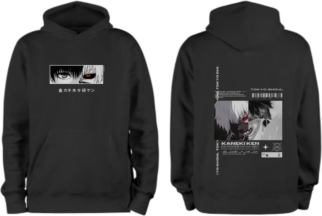 Tokyo Ghoul One Size hoodie Black Back 15