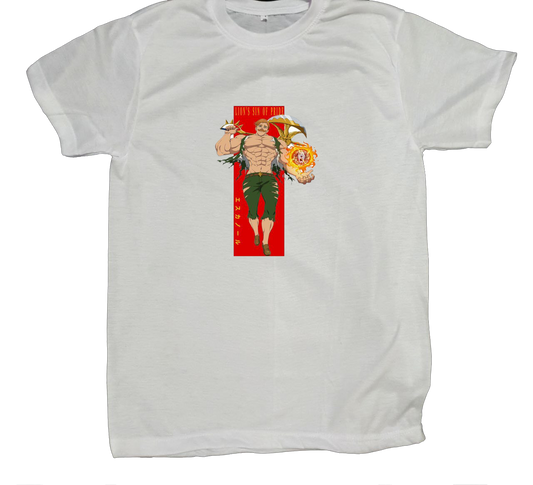 Anime Nanatsu no taizai seven deadly sins One Size t- shirt White 15