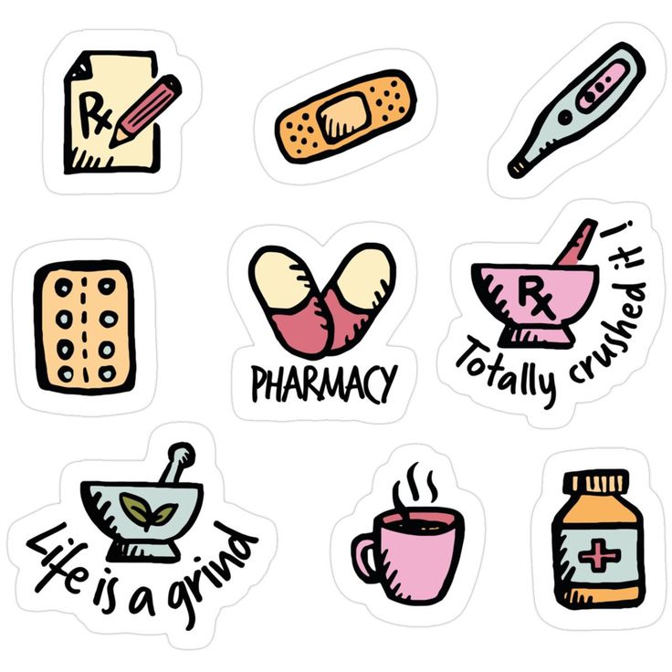 "Totally Crushed It" Pharmacy Sticker Pack – Cute Hand-Drawn Pharmacist Vinyl Decals for Laptop, Water Bottle, Planner – Funny Apothecary Medical Student Gift, Mortar & Pestle Lab Stickers