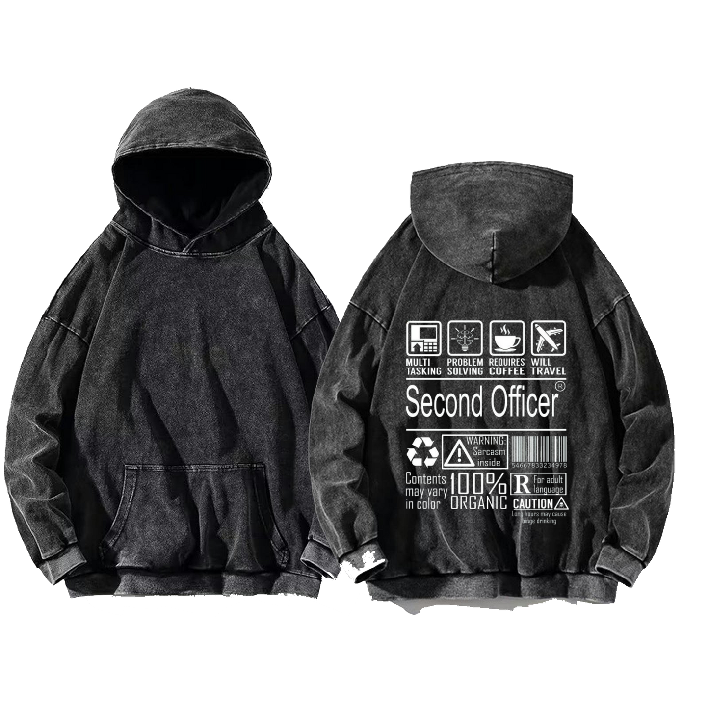 CONTENTS MAY VARY IN COLOR oversize hoodie Washed back 118