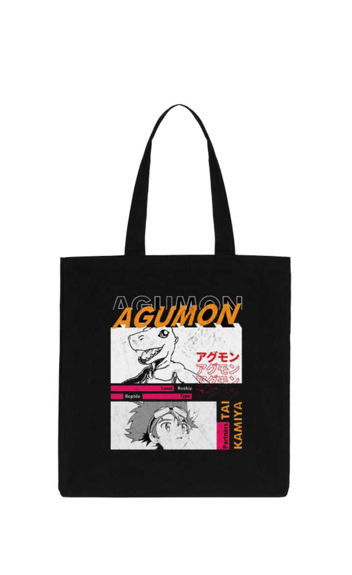 Digimon Adventure tote bag Black 15