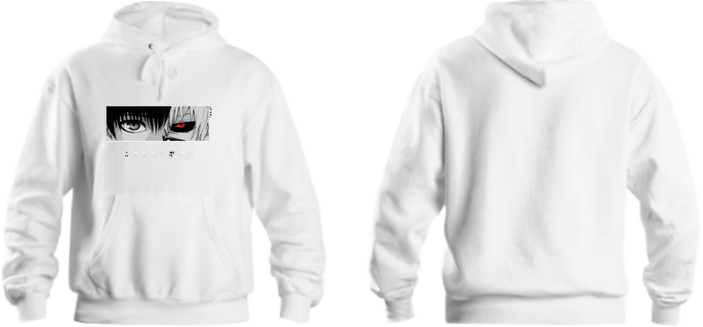 okyo Ghoul One Size hoodie White Back 15