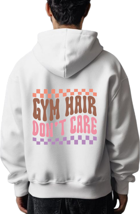 workout gym pilates Oversize Hoodie White Back 15