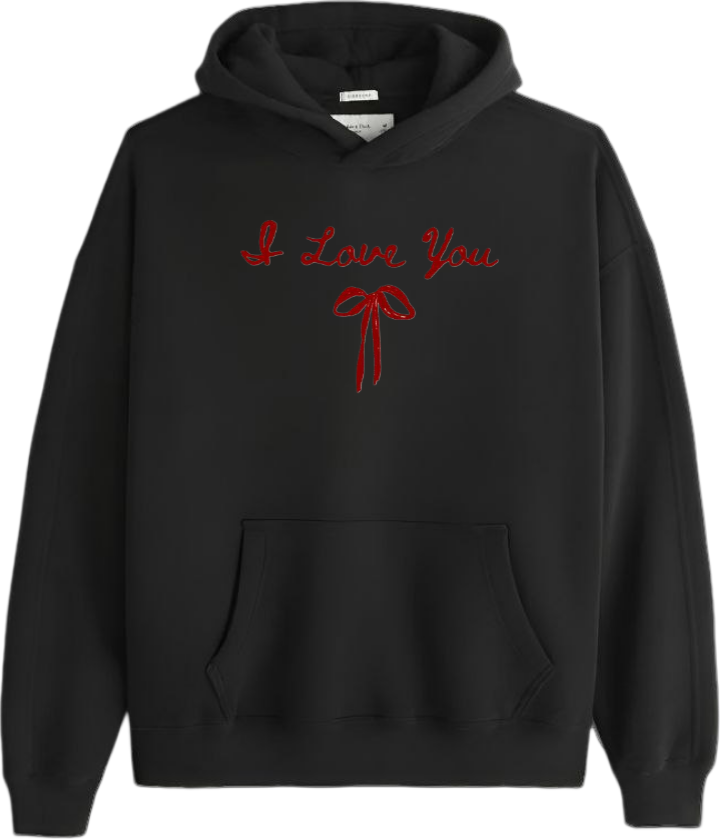 VaIentine coupIe Oversize Hoodie Black 15