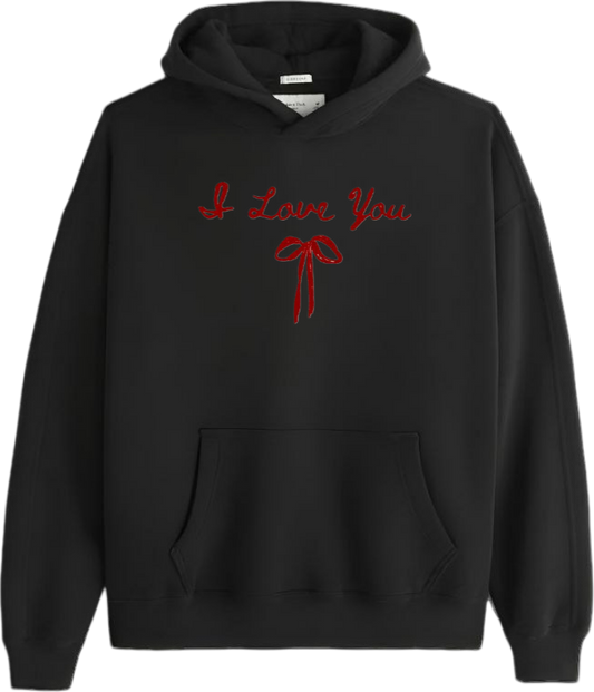 VaIentine coupIe Oversize Hoodie Black 15