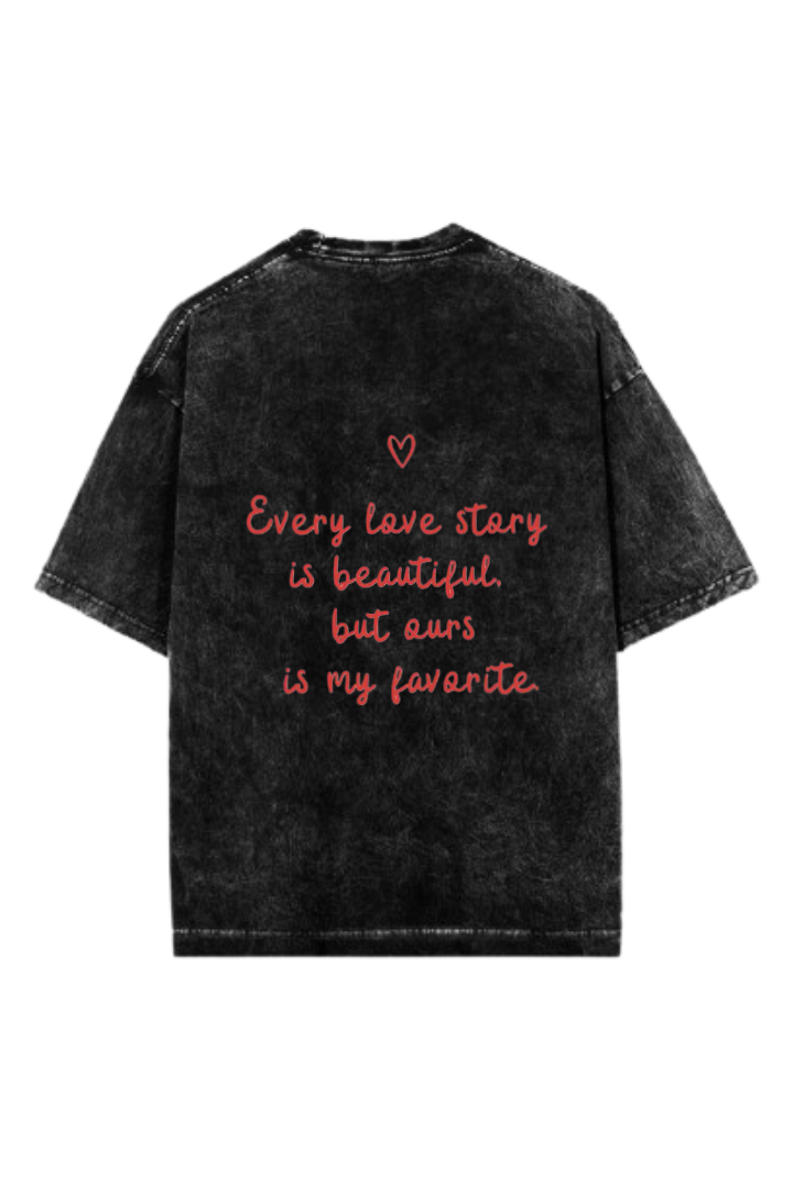 VaIentine coupIe One Size t- shirt Washed Back 15