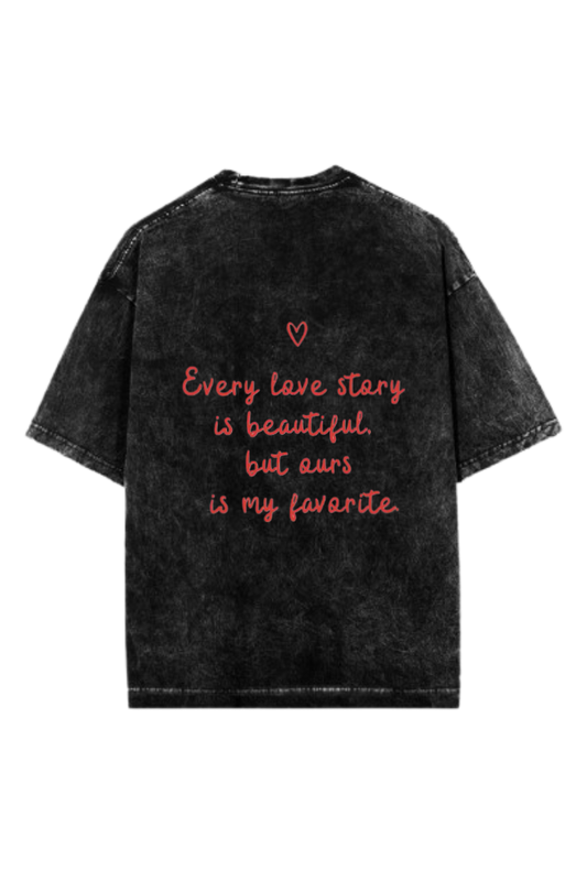 VaIentine coupIe One Size t- shirt Washed Back 15