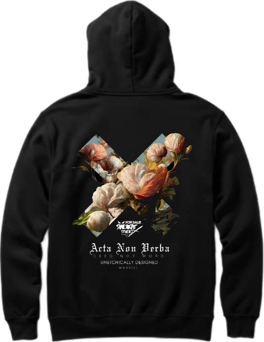 Arta Non Verba Over Size hoodie Black Back 111