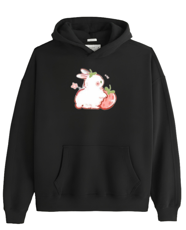 bunny Oversize Hoodie Black 15