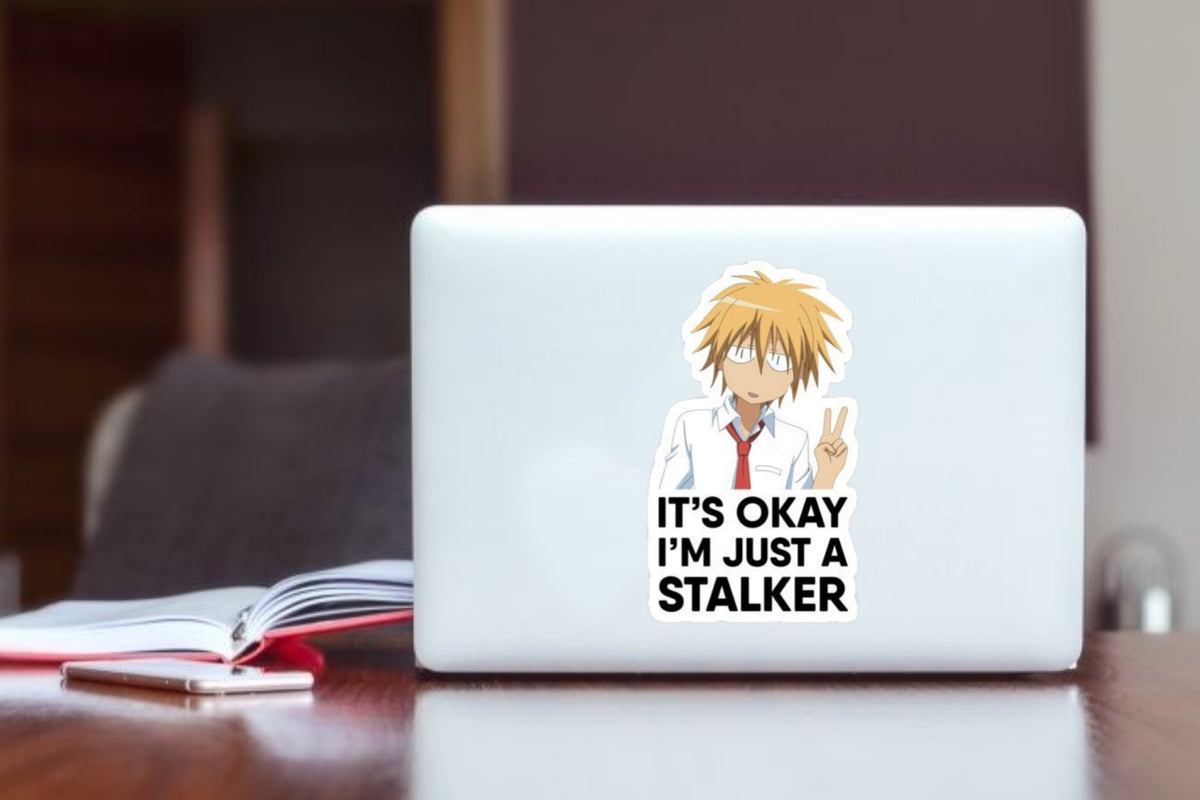 "Funny Anime Quote Sticker, Waterproof Vinyl Sarcastic Meme Decal for Laptop, Water Bottle, Hydro Flask, Skateboard, Luggage, Kawaii Cartoon Merchandise Gifts