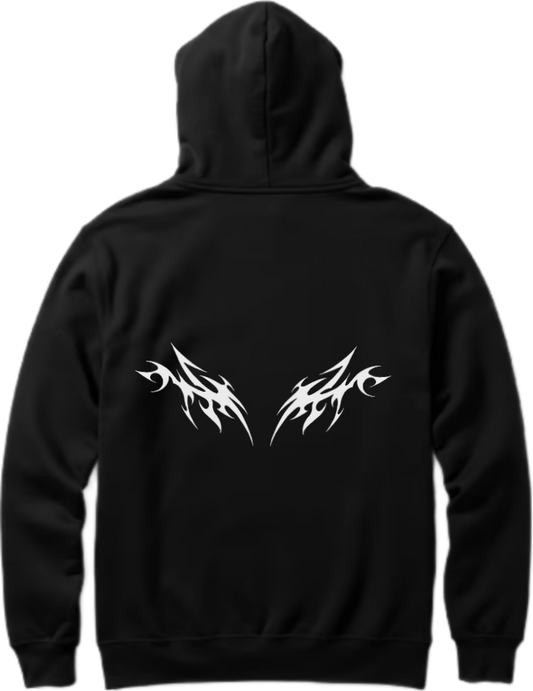 Goth Oversize Hoodie Black Back 15