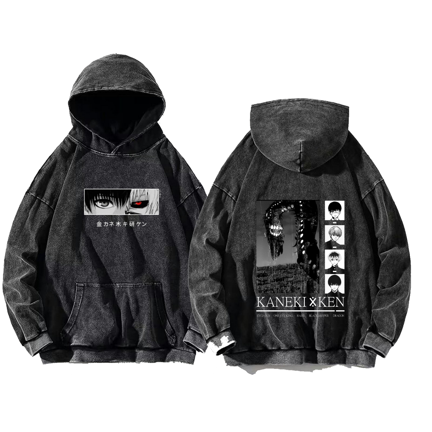 Tokyo ghoul One Size hoodie Washed Back 15
