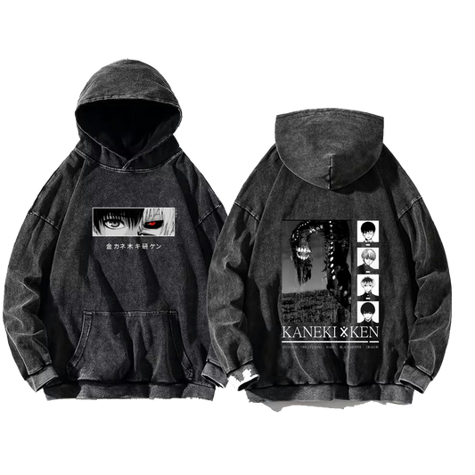 Tokyo ghoul One Size hoodie Washed Back 15