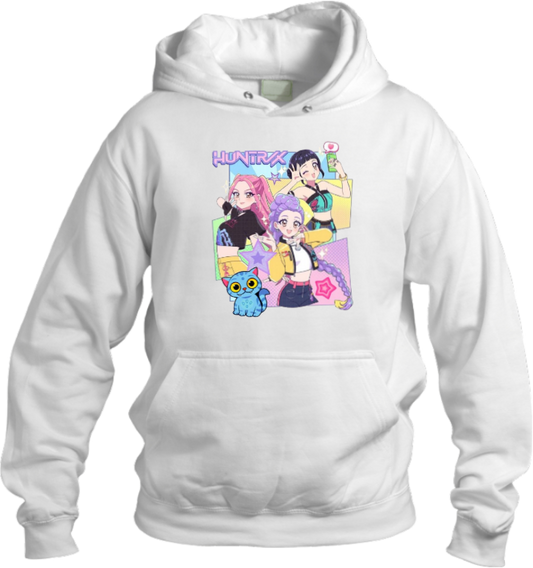 Hunterix kpop Oversize  Hoodie White 15