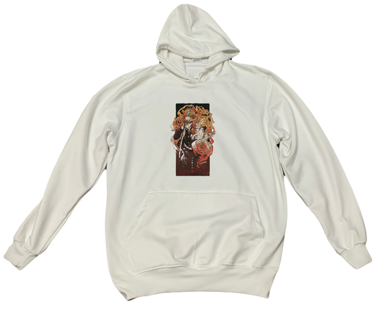 Anime Demon slayer nezuko tanjiro Oversize Hoodie White 15