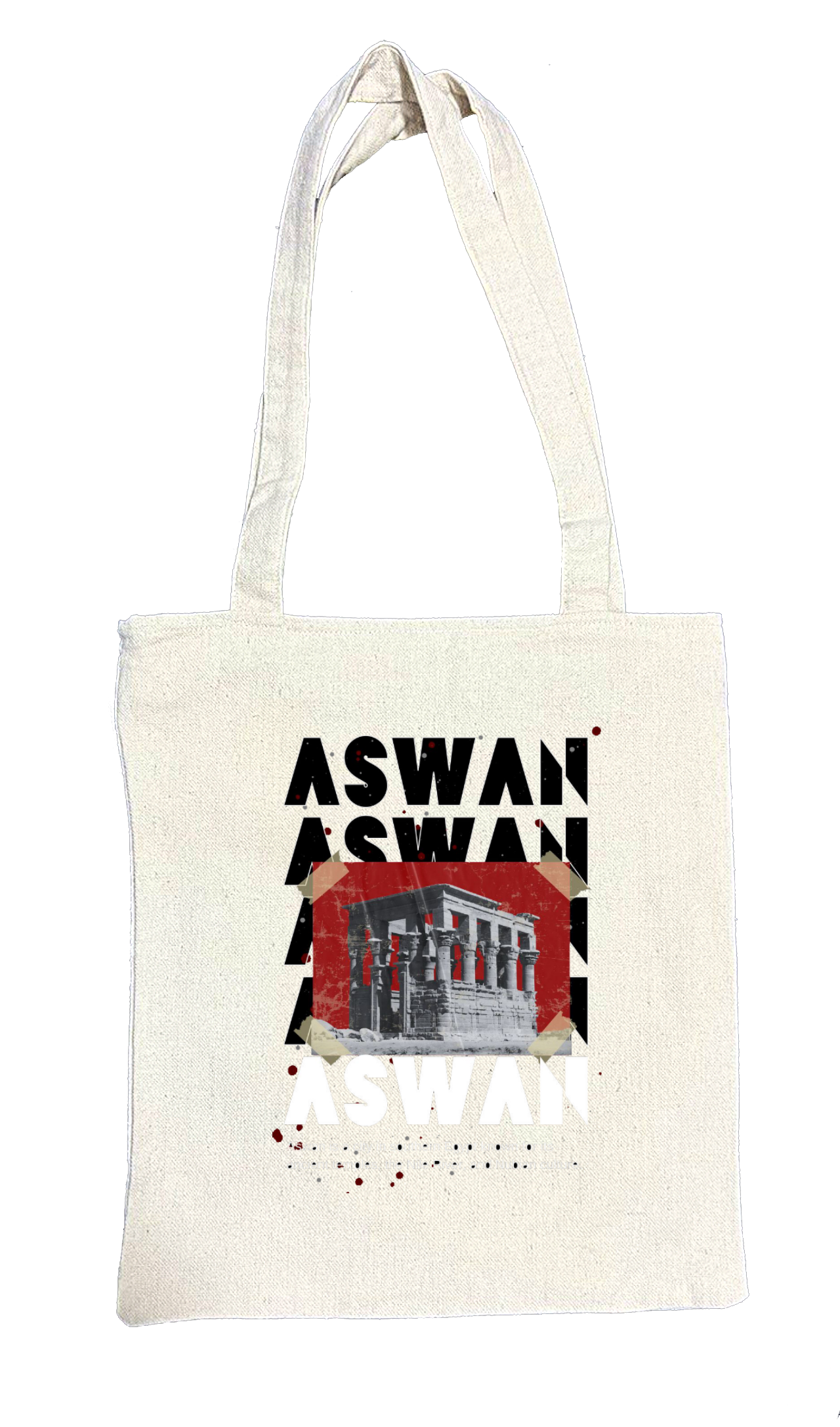 Egypt tote bag beige 15