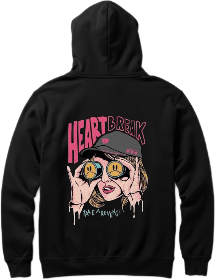 Heartbreak One Size hoodie Black Back 15