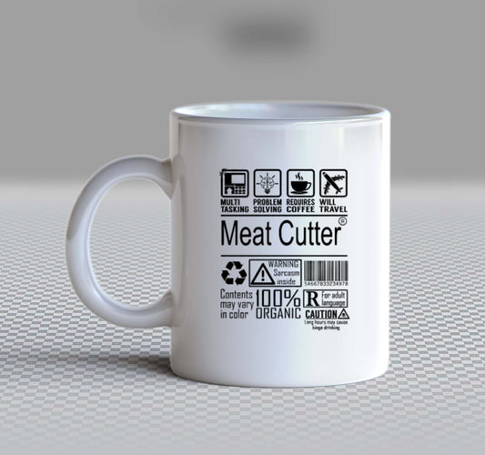 Meat Cutter Back text Mug 135