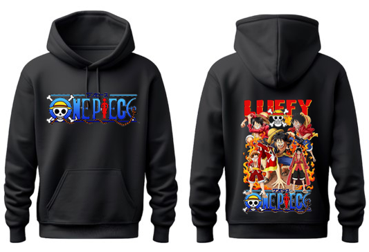 one piece One Size hoodie Black Back 15
