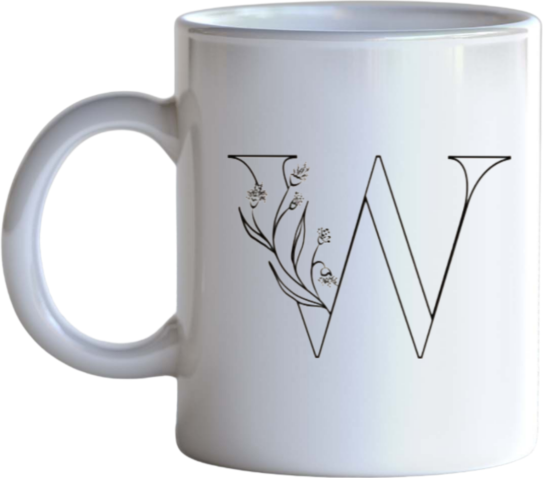 vector letter Mug W 15