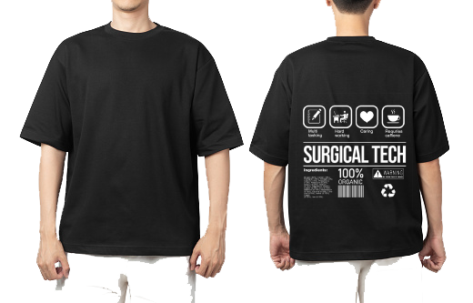 SURGICAL TECH One Size t- shirt Black Back 13