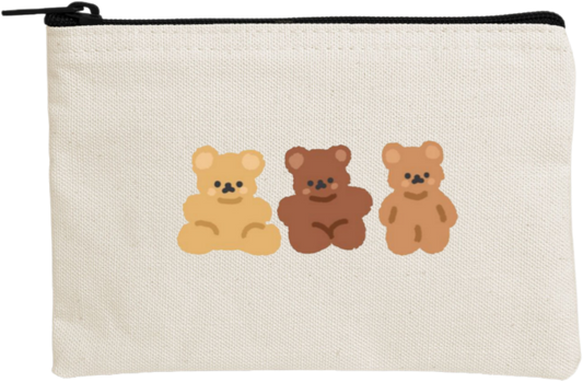 bear wallet pencil case Beige 15