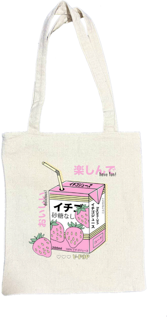 V-POP tote bag beige 105