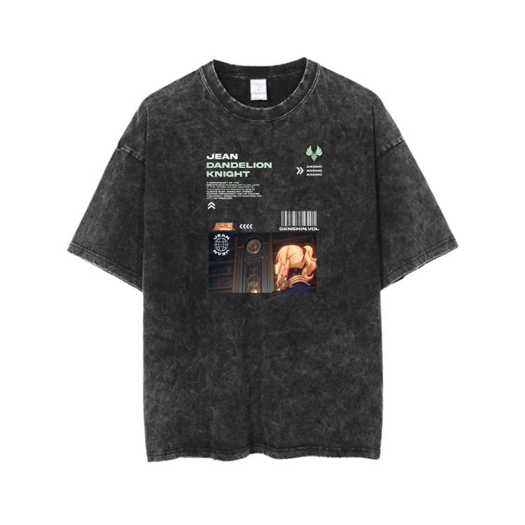Genshin Impact  t- shirt Over Size Washed 15