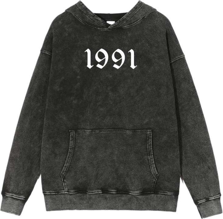 age Oversize  Hoodie Washed gray 1991