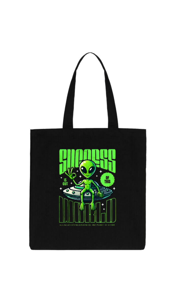 aliens tote bag Black 14
