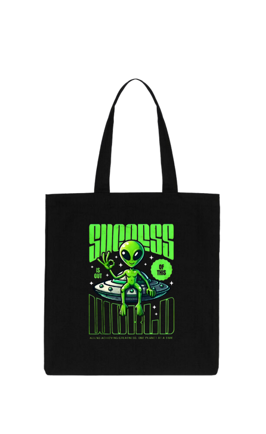 aliens tote bag Black 14