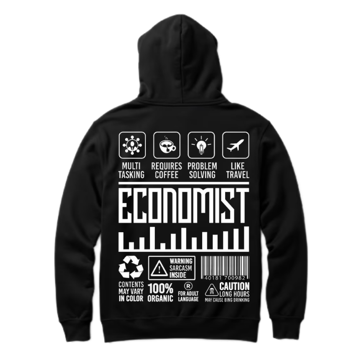 ECONOMIST Back text oversize hoodie back 15