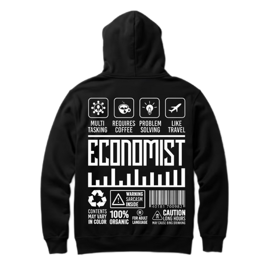 ECONOMIST Back text oversize hoodie back 15