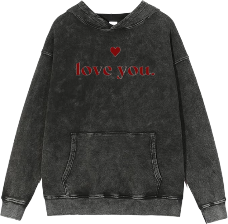 VaIentine coupIe Oversize  Hoodie Washed gray 15