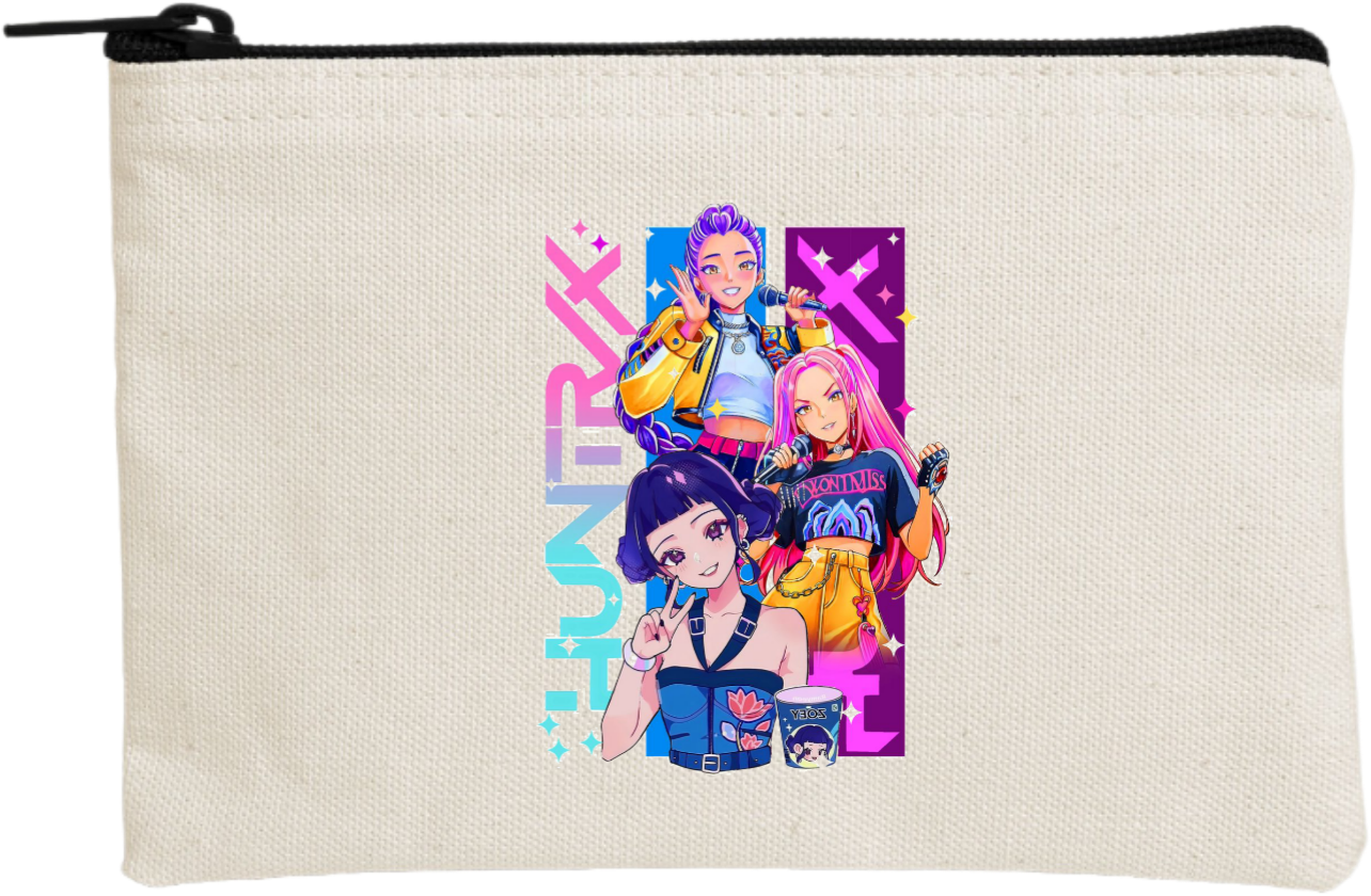 Hunterix kpop wallet pencil case Beige 15