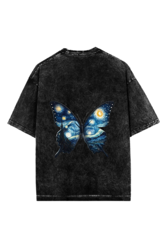 butterflies One Size t- shirt Washed Back 15