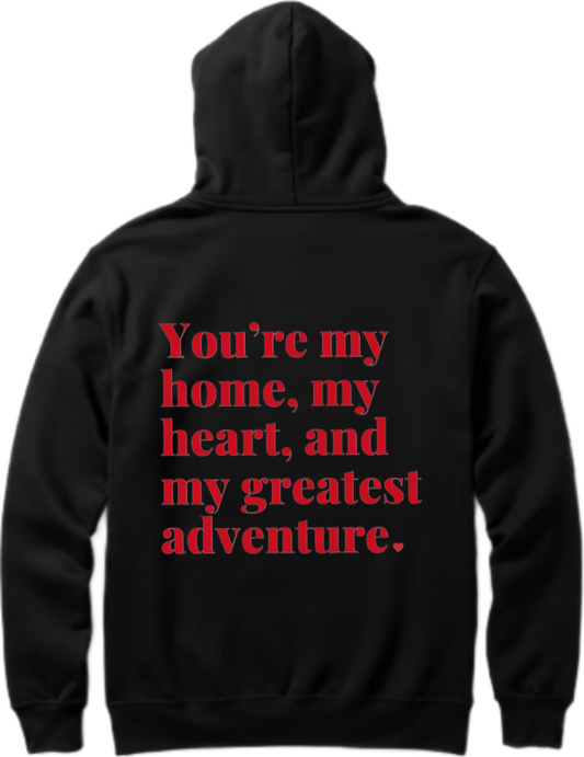 VaIentine coupIe Oversize Hoodie Black Back 15