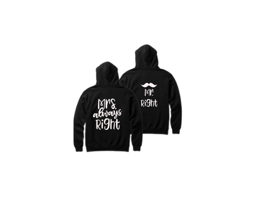 VaIentine coupIe Oversize Hoodie Cables Black Back 15